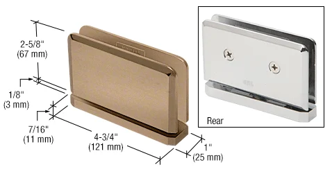Pivot Shower Door Hinge: Senior Prima 01 Top or Bottom Mount, Brushed Bronze – CRL SRPPH01BBRZ, photo 2