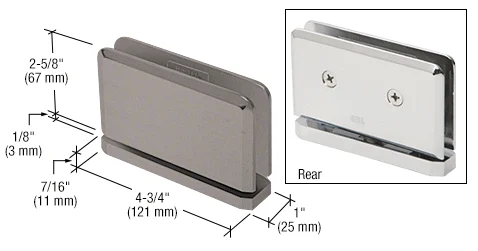 Pivot Shower Door Hinge: Senior Prima 01 Top or Bottom Mount, Brushed Nickel – CRL SRPPH01BN, photo 2