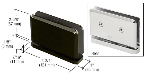 Pivot Shower Door Hinge: Senior Prima 01 Top or Bottom Mount, Gun Metal – CRL SRPPH01GM, photo 2