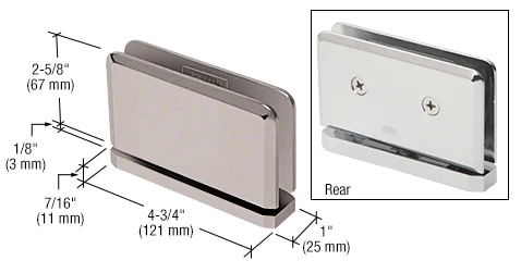 Pivot Shower Door Hinge: Senior Prima 01 Top or Bottom Mount, Polished Nickel – CRL SRPPH01PN, photo 2
