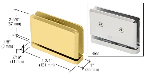 Pivot Shower Door Hinge: Senior Prima 01 Top or Bottom Mount, Satin Brass – CRL SRPPH01SB, photo 2