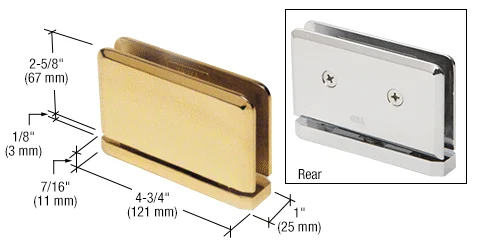 Pivot Shower Door Hinge: Senior Prima 01 Top or Bottom Mount, Unlacquered Brass – CRL SRPPH01ULBR, photo 2
