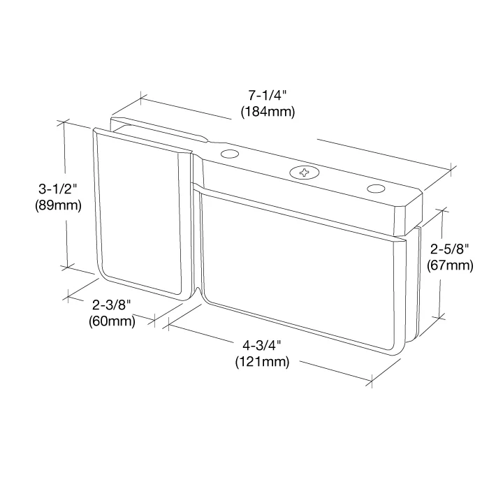 Pivot Shower Door Hinge: Senior Prima Top or Bottom with U-Clamp, Brushed Nickel – CRL SRPPH07BN, photo 4