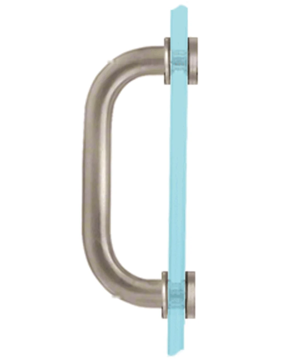 Shower Door 6" Single-Sided Pull Handle with Metal Washers, Brushed Nickel – CRL SSP6BN