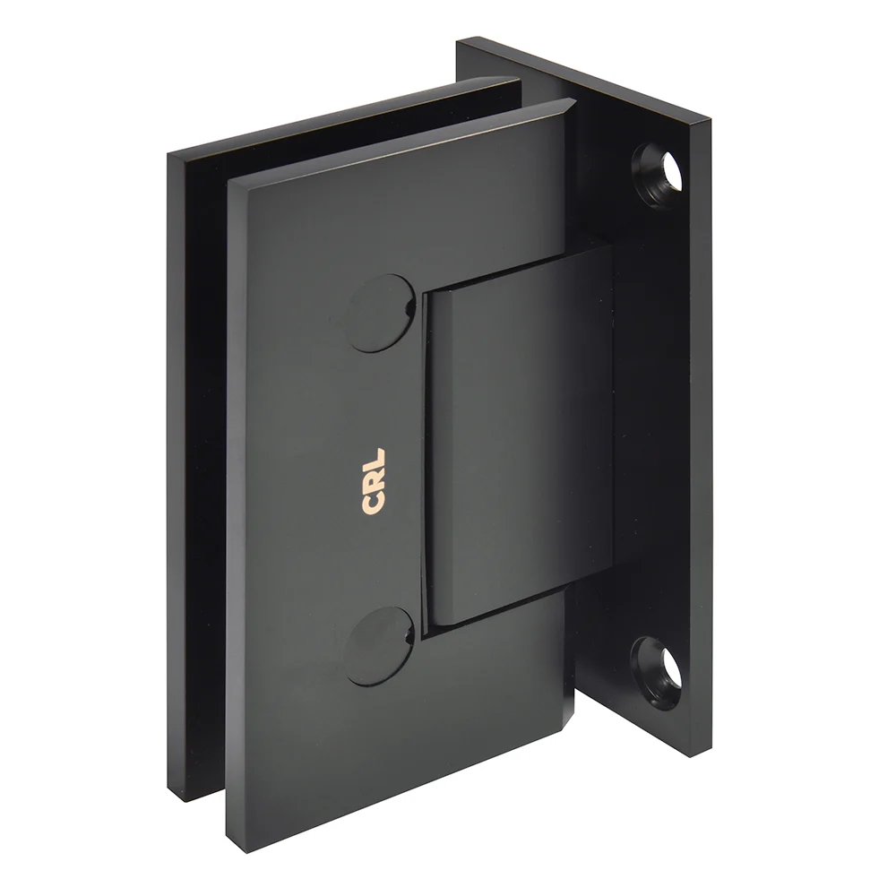 Shower Door Hinge: Trento 037 Wall Mount, Full Back Plate, Matte Black – CRL TNT037MBL, photo 4