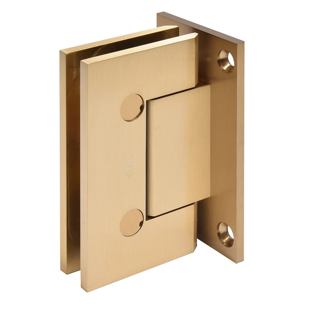 Shower Door Hinge: Trento 037 Wall Mount, Full Back Plate, Satin Brass – CRL TNT037SB, photo 4