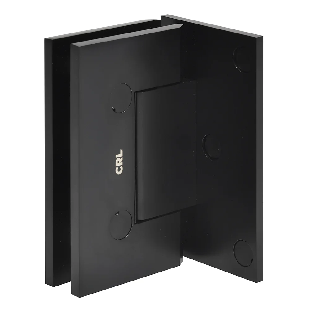 Shower Door Hinge: Trento 044 Wall Mount, Offset Back Plate, Matte Black – CRL TNT044MBL, photo 4
