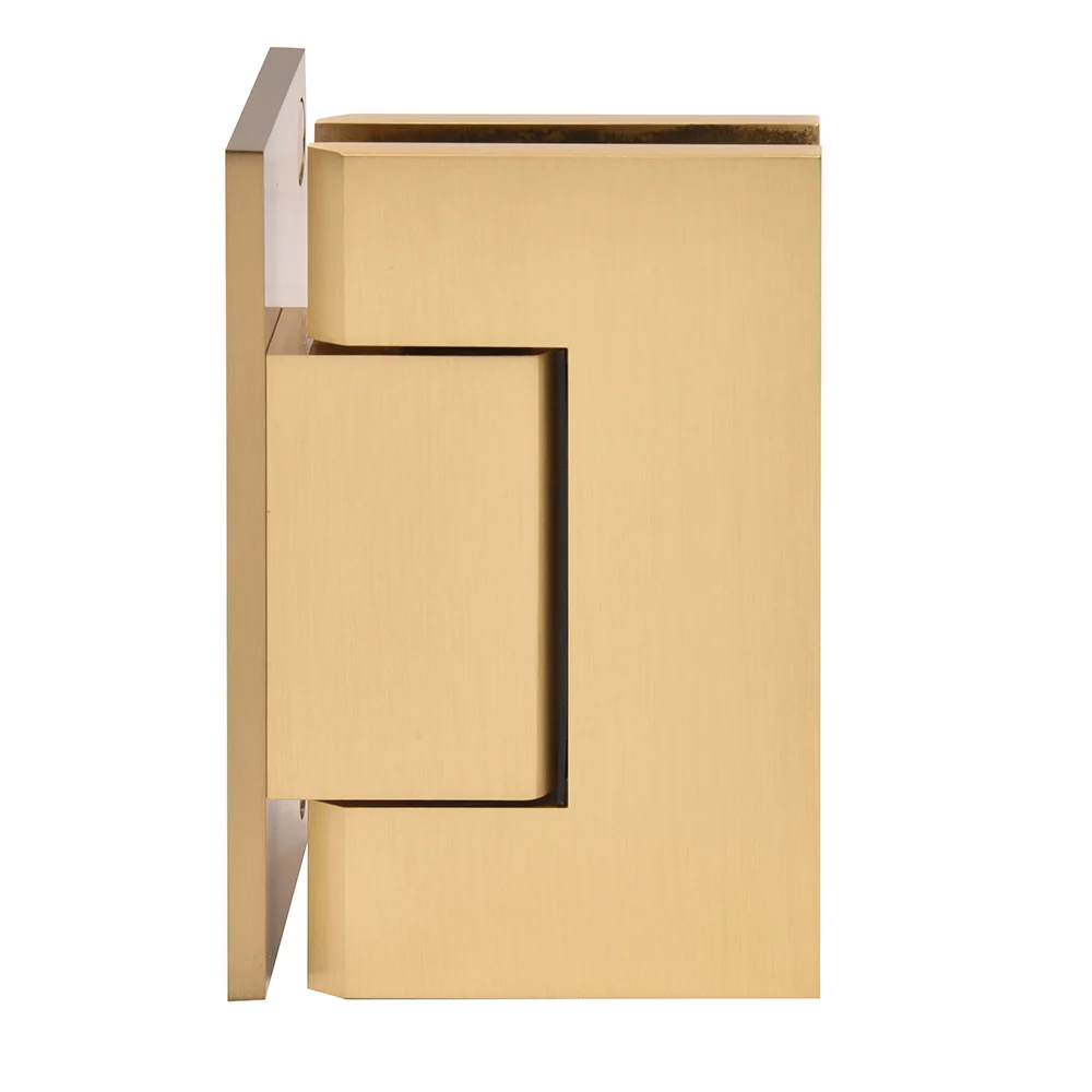 Shower Door Hinge: Trento 044 Wall Mount, Offset Back Plate, Satin Brass – CRL TNT044SB
