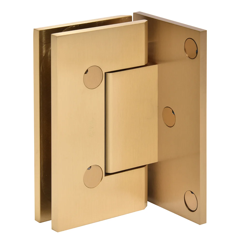Shower Door Hinge: Trento 044 Wall Mount, Offset Back Plate, Satin Brass – CRL TNT044SB, photo 4