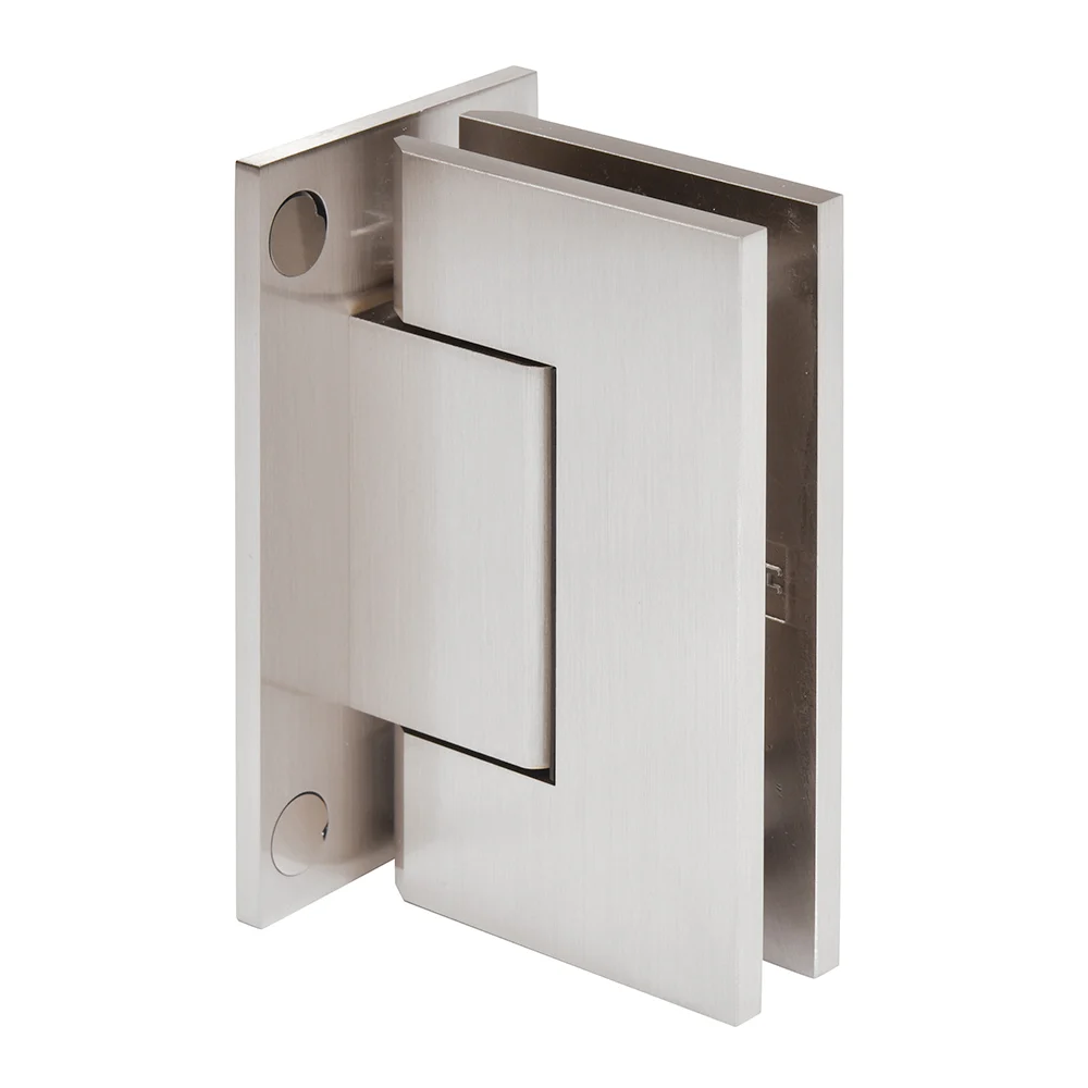 Shower Door Hinge: Trento 337 Adjustable Wall Mount, Full Back Plate, Brushed Nickel – CRL TNT337BN, photo 2