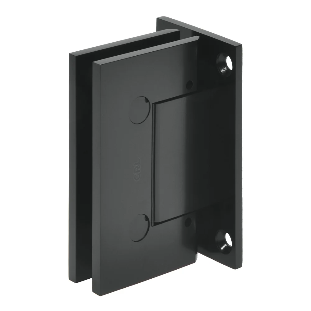 Shower Door Hinge: Trento 337 Adjustable Wall Mount, Full Back Plate, Matte Black – CRL TNT337MBL, photo 4