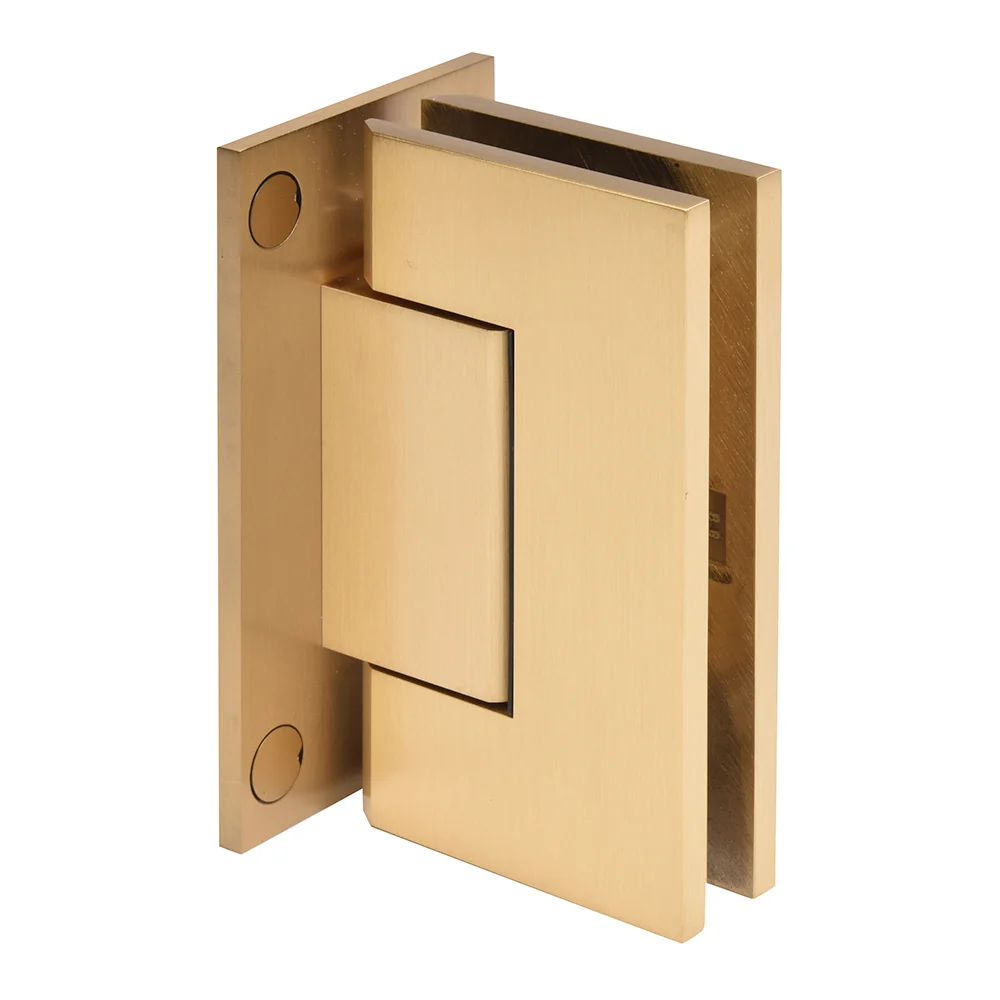 Shower Door Hinge: Trento 337 Adjustable Wall Mount, Full Back Plate, Satin Brass – CRL TNT337SB, photo 2