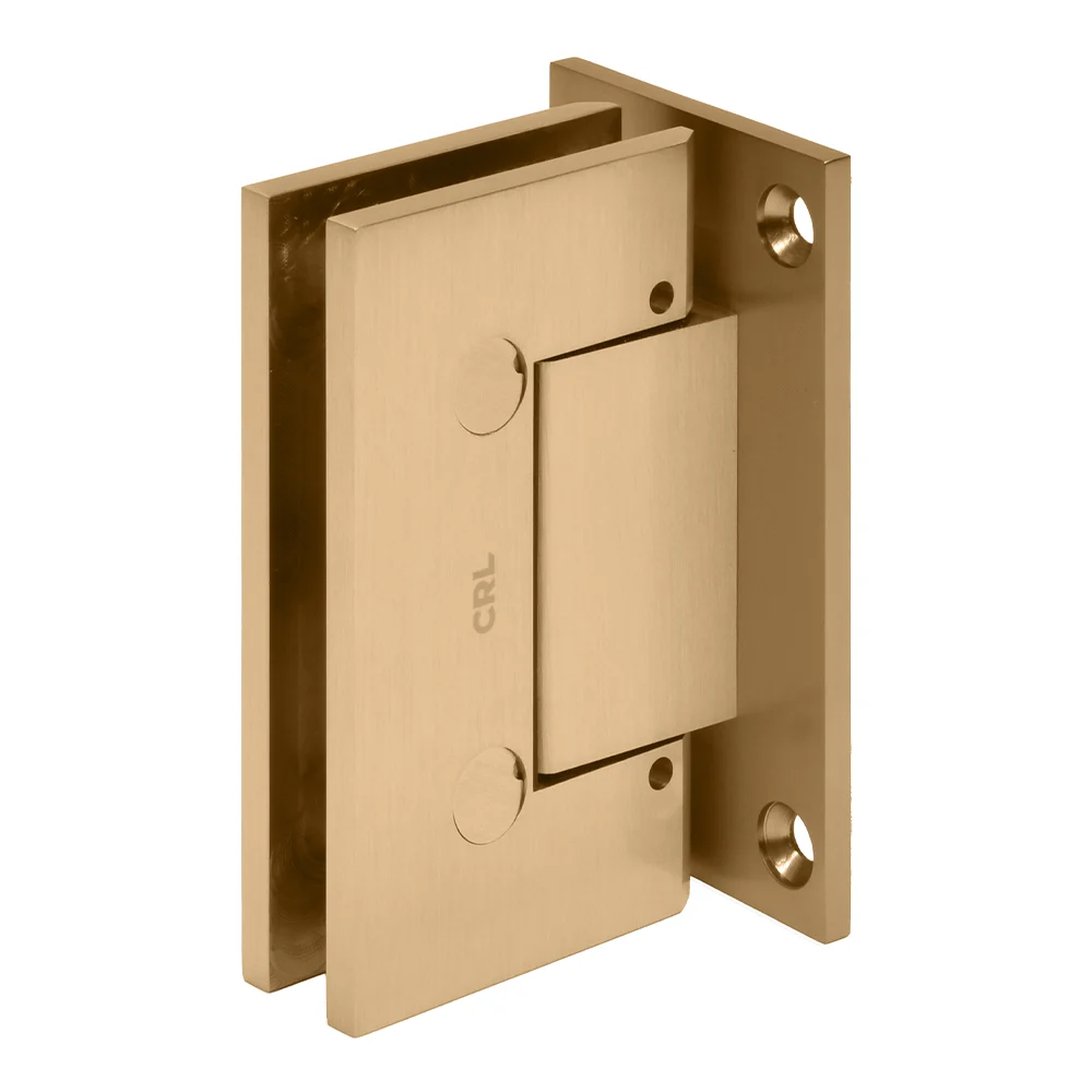 Shower Door Hinge: Trento 337 Adjustable Wall Mount, Full Back Plate, Satin Brass – CRL TNT337SB, photo 4