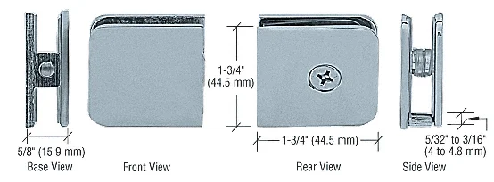Shower Glass Traditional Fixed Panel U-Clamp, Brushed Nickel – CRL UC77BN, photo 2