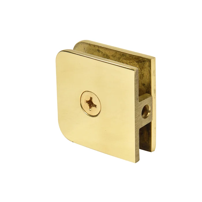 Shower Glass Traditional Fixed Panel U-Clamp, Polished Brass – CRL UC77BR