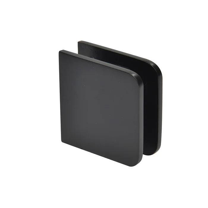 Shower Glass Traditional Fixed Panel U-Clamp, Matte Black – CRL UC77MBL