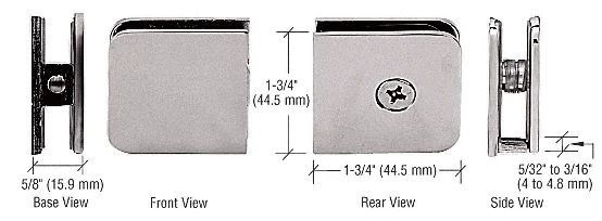 Shower Glass Traditional Fixed Panel U-Clamp, Satin Nickel – CRL UC77SN, photo 2
