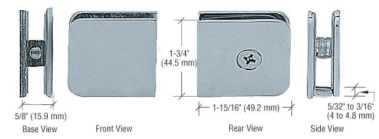 Shower Glass Oversized Fixed Panel U-Clamp, Brushed Nickel – CRL UC79BN, photo 2
