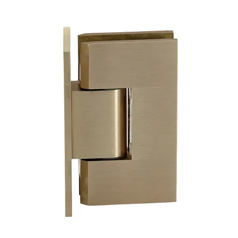 CRL Shower Door Hinge – Vienna 037 Wall Mount, Full Back Plate, Brushed Bronze