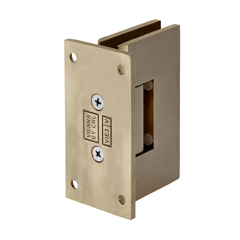 Shower Door Hinge: Vienna 037 Wall Mount, Full Back Plate, Brushed Bronze – CRL V1E037BBRZ, photo 3