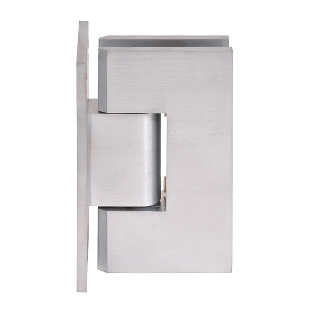 Shower Door Hinge: Vienna 037 Wall Mount, Full Back Plate, Brushed Chrome – CRL V1E037BCH, photo 2