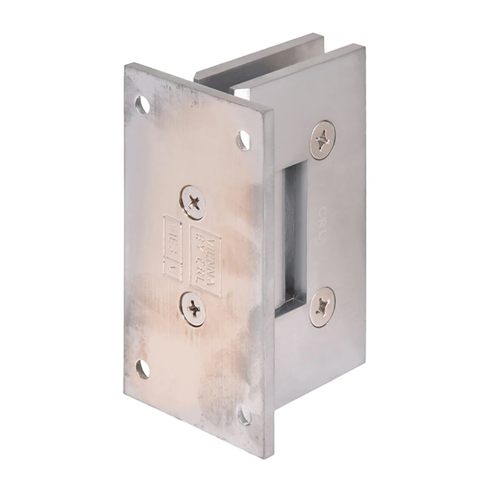 Shower Door Hinge: Vienna 037 Wall Mount, Full Back Plate, Brushed Chrome – CRL V1E037BCH, photo 3
