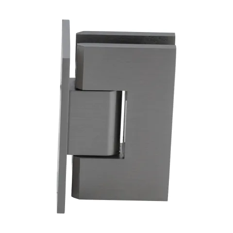 CRL Shower Door Hinge – Vienna 037 Wall Mount, Full Back Plate, Brushed Nickel
