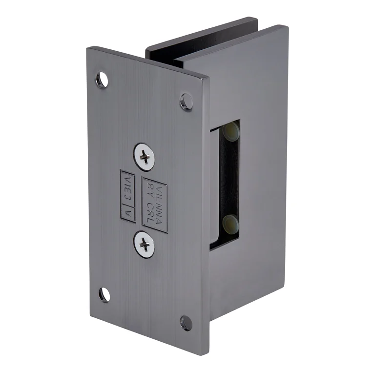 Shower Door Hinge: Vienna 037 Wall Mount, Full Back Plate, Gun Metal – CRL V1E037GM, photo 3
