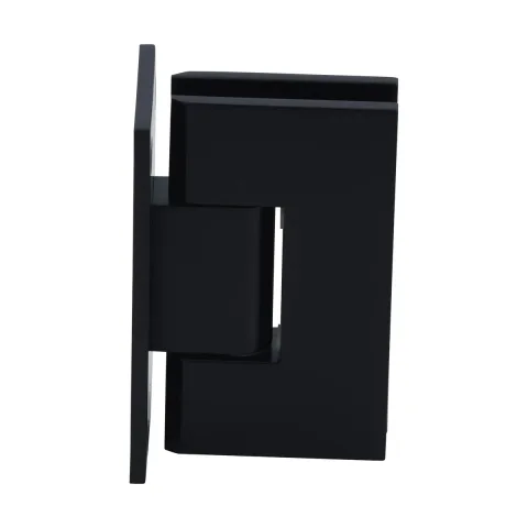 CRL Shower Door Hinge – Vienna 037 Wall Mount, Full Back Plate, Matte Black