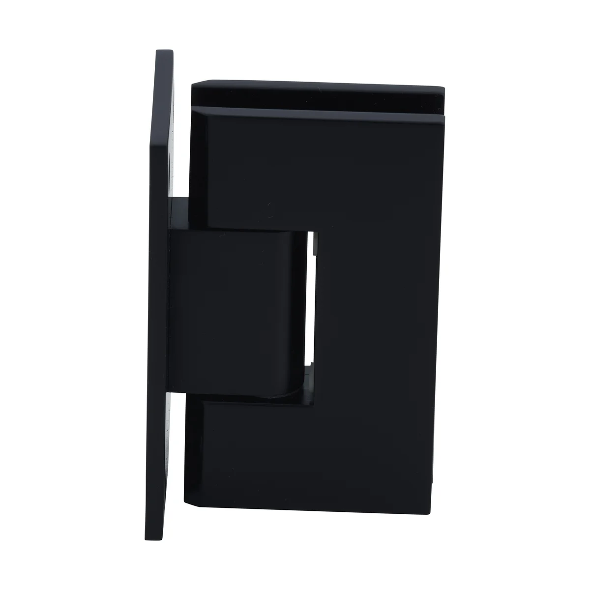CRL Shower Door Hinge – Vienna 037 Wall Mount, Full Back Plate, Matte Black