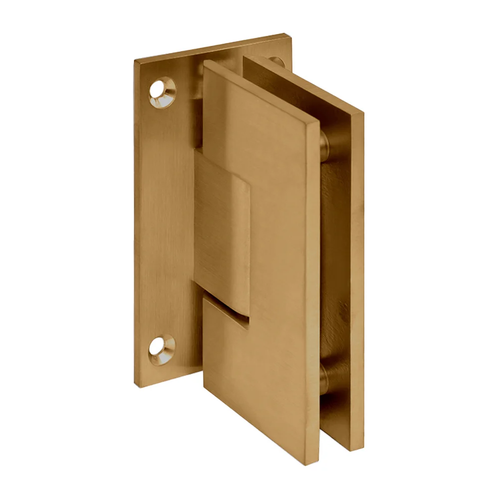 Shower Door Hinge: Vienna 037 Wall Mount, Full Back Plate, Modern Gold – CRL V1E037MG