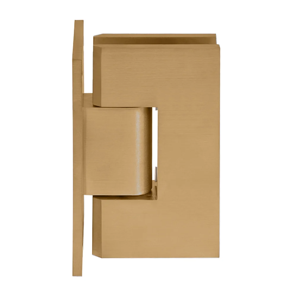 Shower Door Hinge: Vienna 037 Wall Mount, Full Back Plate, Modern Gold – CRL V1E037MG, photo 2