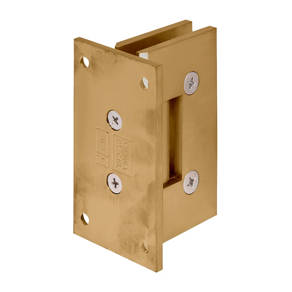 Shower Door Hinge: Vienna 037 Wall Mount, Full Back Plate, Modern Gold – CRL V1E037MG, photo 3