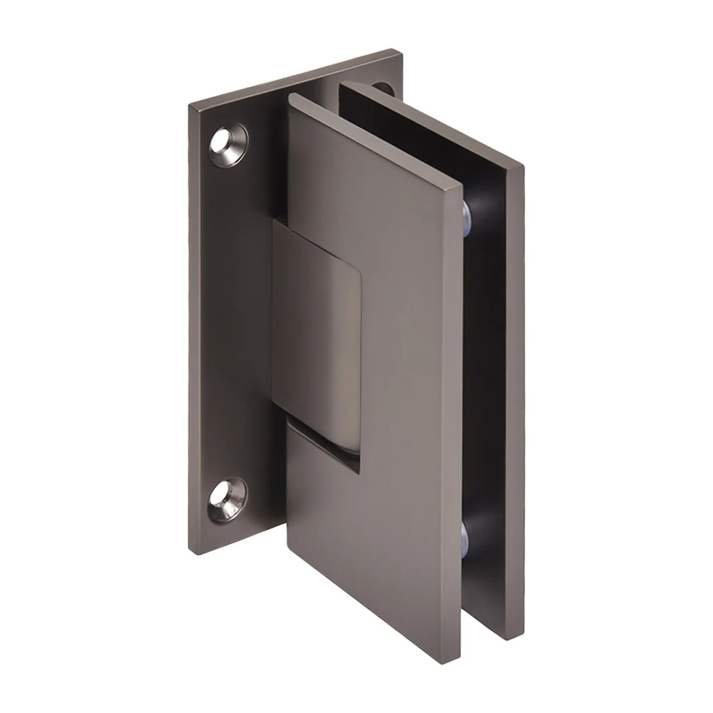 Shower Door Hinge: Vienna 037 Wall Mount, Full Back Plate, Matte Gun Metal – CRL V1E037MGM