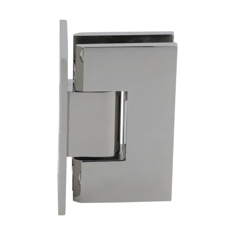 CRL Shower Door Hinge – Vienna 037 Wall Mount, Full Back Plate, Polished Nickel
