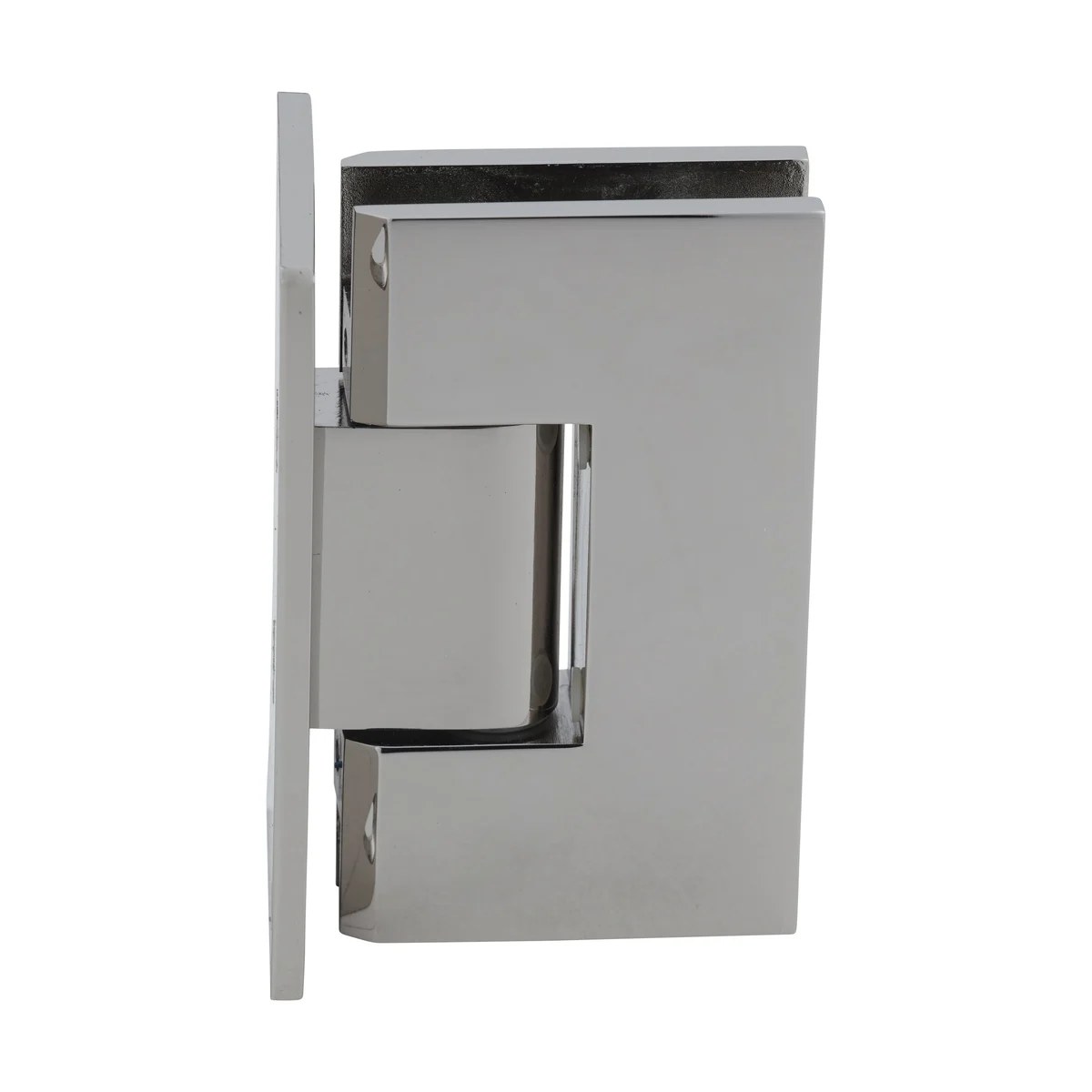 Shower Door Hinge: Vienna 037 Wall Mount, Full Back Plate, Polished Nickel – CRL V1E037PN
