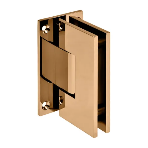 CRL Shower Door Hinge – Vienna 037 Wall Mount, Full Back Plate, Rose Gold