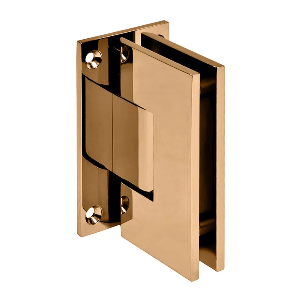 Shower Door Hinge: Vienna 037 Wall Mount, Full Back Plate, Rose Gold – CRL V1E037RG