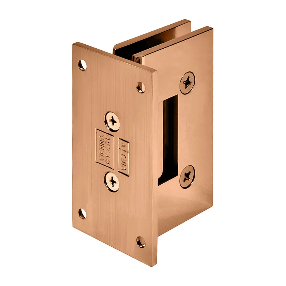 Shower Door Hinge: Vienna 037 Wall Mount, Full Back Plate, Rose Gold – CRL V1E037RG, photo 3
