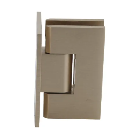CRL Shower Door Hinge – Vienna 037 Wall Mount, Full Back Plate, Satin Brass