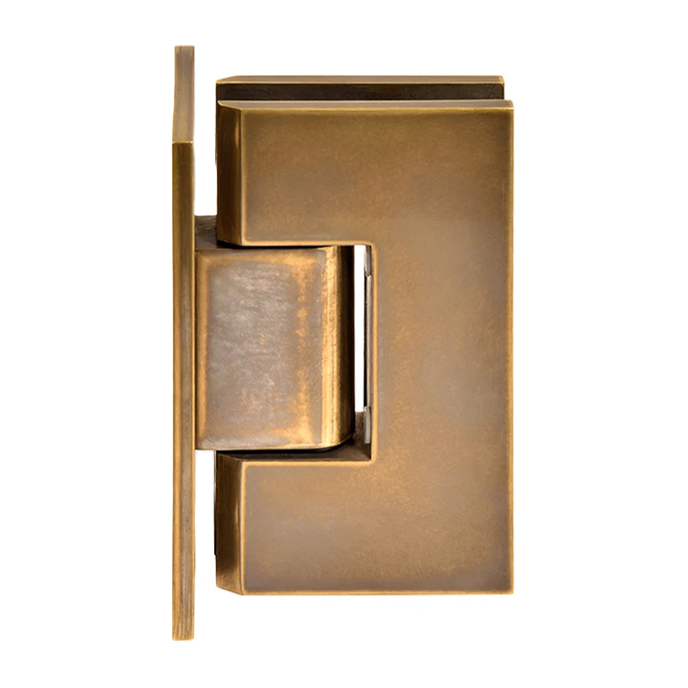 Shower Door Hinge: Vienna 037 Wall Mount, Full Back Plate, Vintage Brass – CRL V1E037VBR, photo 2