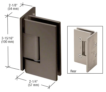 Shower Door Hinge: Vienna 044 Wall Mount, Offset Back Plate, Oil Rubbed Bronze – CRL V1E0440RB, photo 2