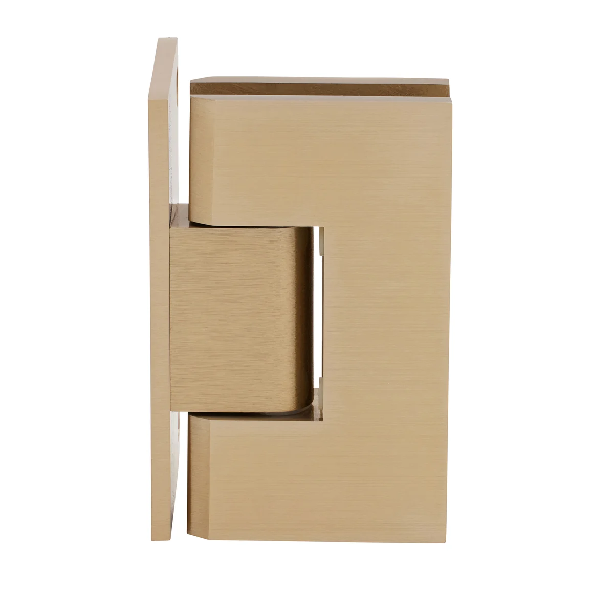 Shower Door Hinge: Vienna 044 Wall Mount, Offset Back Plate, Brushed Bronze – CRL V1E044BBRZ