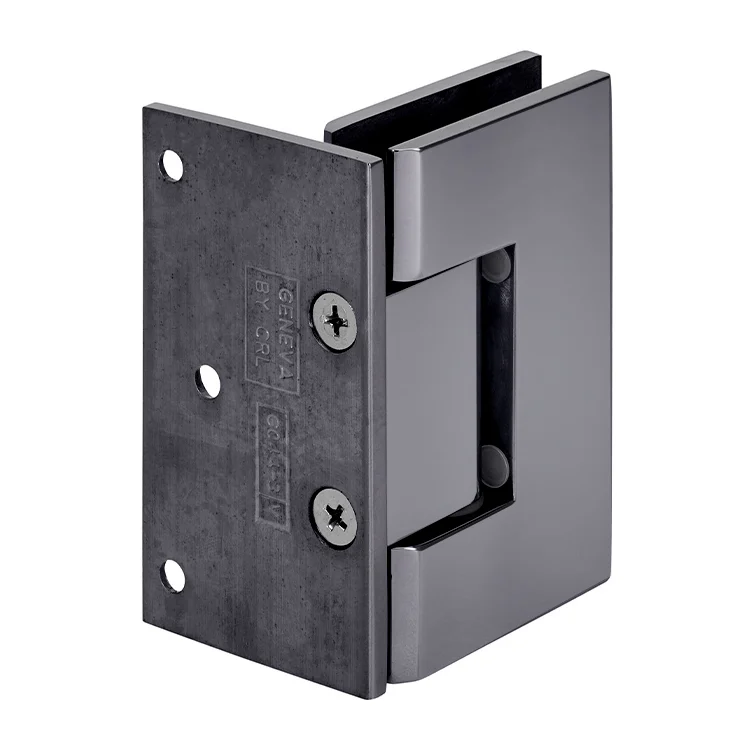 Shower Door Hinge: Vienna 044 Wall Mount, Offset Back Plate, Gun Metal – CRL V1E044GM, photo 3