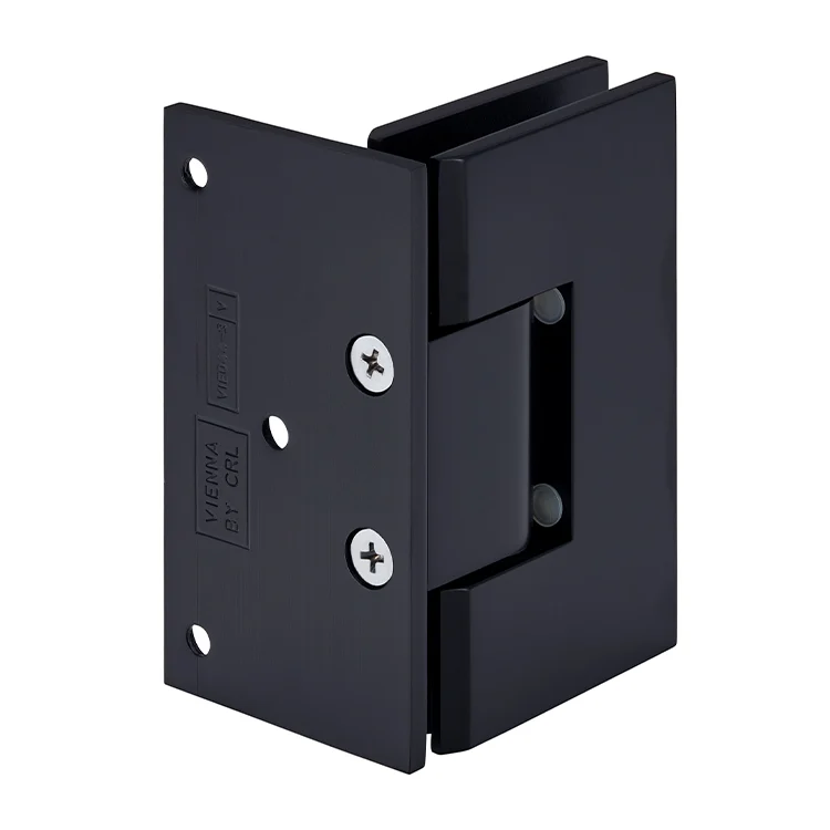 Shower Door Hinge: Vienna 044 Wall Mount, Offset Back Plate, Matte Black – CRL V1E044MBL, photo 3