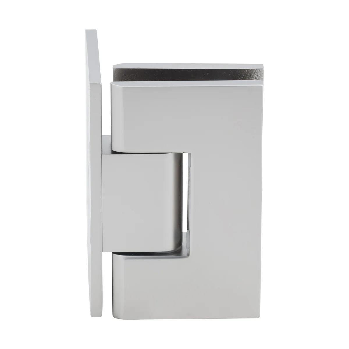 Shower Door Hinge: Vienna 044 Wall Mount, Offset Back Plate, Satin Nickel – CRL V1E044SN