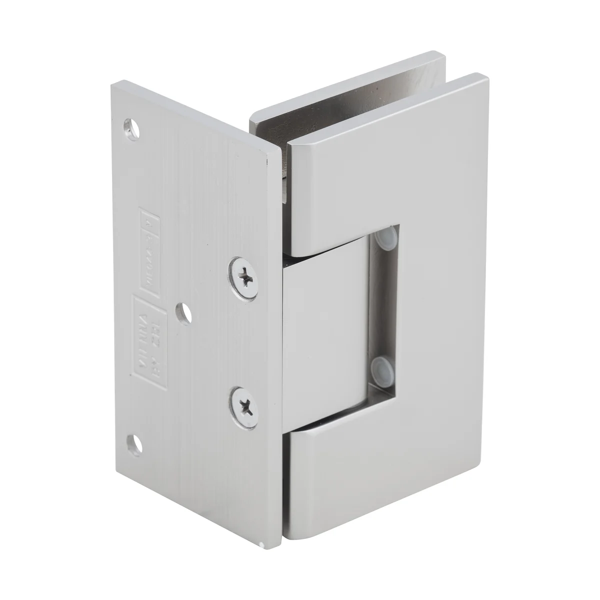 Shower Door Hinge: Vienna 044 Wall Mount, Offset Back Plate, Satin Nickel – CRL V1E044SN, photo 3