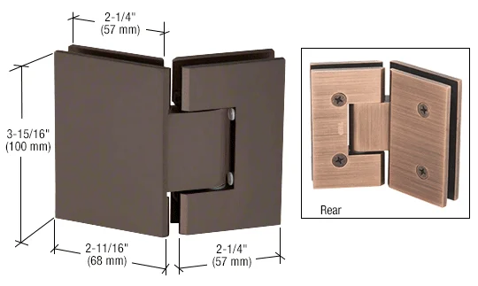 Glass to Glass Shower Door Hinge 135°: Vienna 045, Oil Rubbed Bronze – CRL V1E0450RB, photo 2