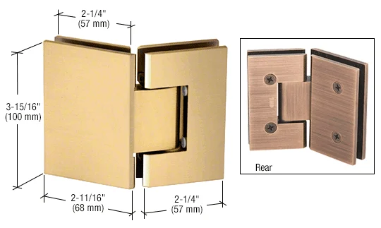 Glass to Glass Shower Door Hinge 135°: Vienna 045, Brushed Bronze – CRL V1E045BBRZ, photo 2