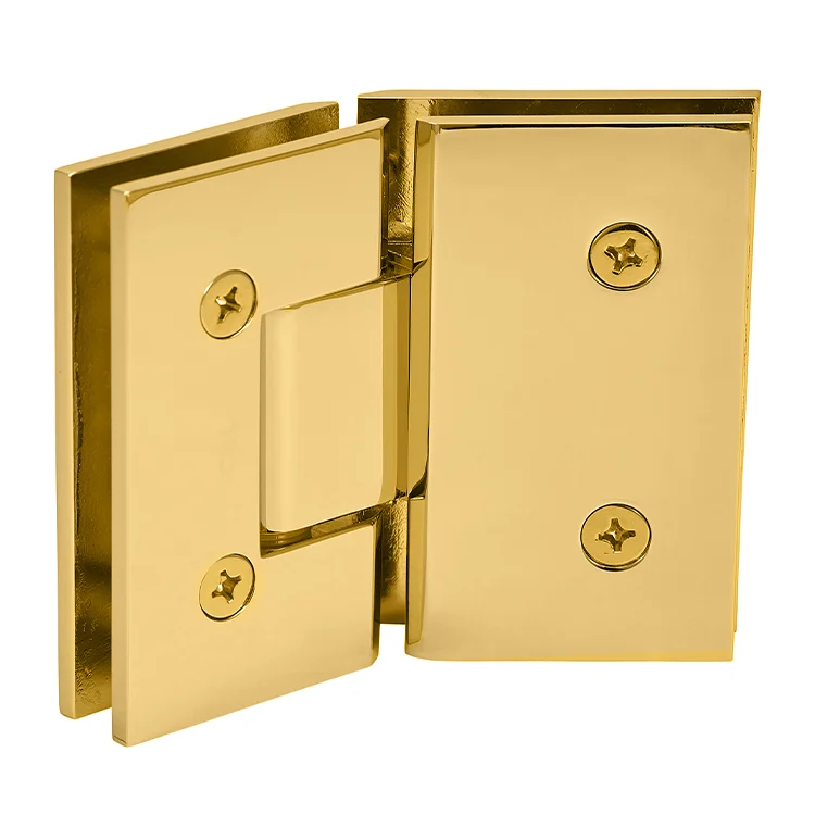 Glass to Glass Shower Door Hinge 135°: Vienna 045, Polished Brass – CRL V1E045BR, photo 3